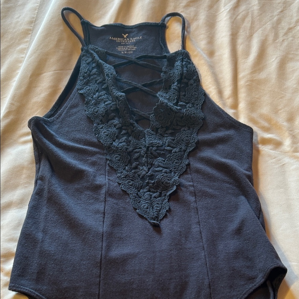 American Eagle Outfitters Women's navy blue Tank Top body suit